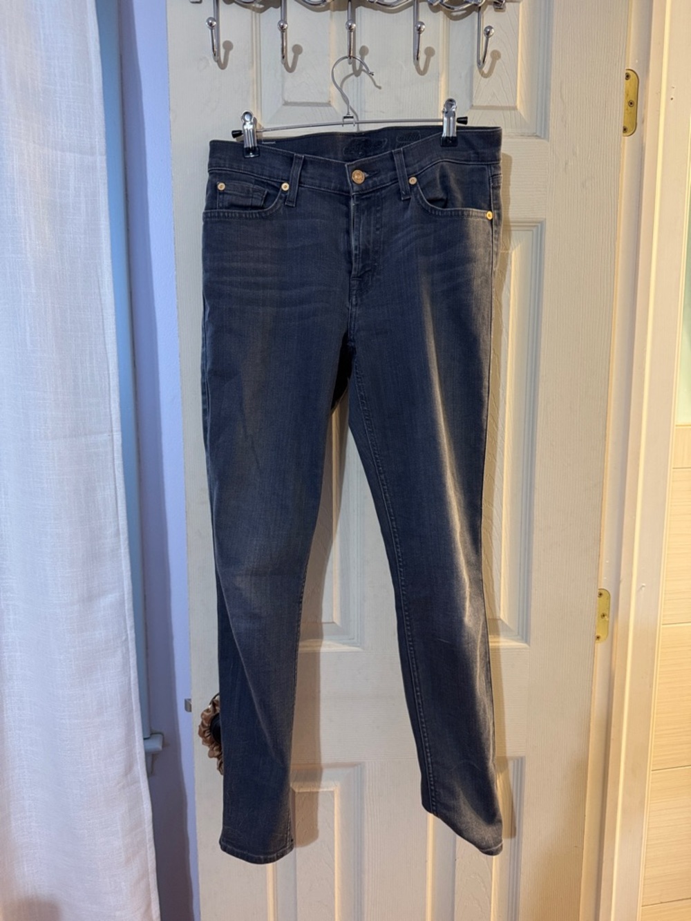 Women’s 7 for all mankind Dark Gray Straight Jeans